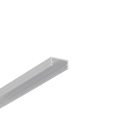 1m aluprofil BEGTON12 J/S - Ubehandlet aluminium, påbygning, LED skinne