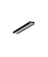 1m aluprofil BEGTON12 J/S - Sort anodiseret, påbygning, LED skinne