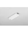 2m aluprofil COZY12 C/U1 - Hvid lakeret, påbygning, LED skinne