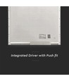 60x60 LED Panel, 36W - Højde:33mm, 120 lm/W, flicker free, hvid kant