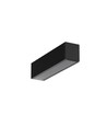 1m aluprofil LINEA20 EE7F/TY - Sort anodiseret, påbygning, LED skinne