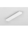 1m aluprofil SLIM8 AC2/Z - Hvid lakeret, påbygning, LED skinne