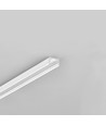 2m aluprofil SLIM8 AC2/Z - Hvid lakeret, påbygning, LED skinne