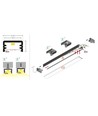 40 stk. 2m aluprofil SLIM8 AC2/Z - Sort anodiseret, påbygning, LED skinne