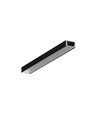 40 stk. 2m aluprofil SLIM8 AC2/Z - Sort anodiseret, påbygning, LED skinne