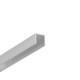 1m aluprofil SMART10 AC2/Z - Ubehandlet aluminium, påbygning, LED skinne