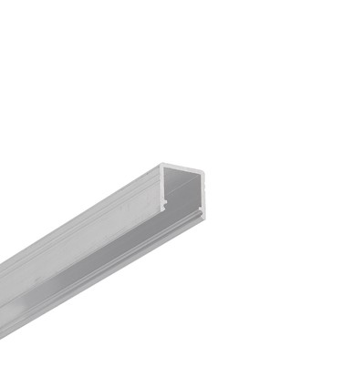 2m aluprofil SMART10 AC2/Z - Ubehandlet aluminium, påbygning, LED skinne