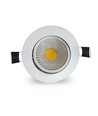 LEDlife 3W indbygningsspot - Hul: Ø6,7-8 cm, Mål: Ø8,5 cm, hvid kant, dæmpbar, 12V/24V