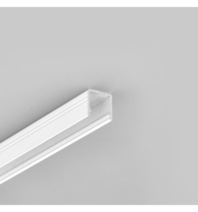 2m aluprofil SMART10 AC2/Z - Hvid lakeret, påbygning, LED skinne