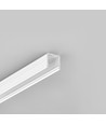 2m aluprofil SMART10 AC2/Z - Hvid lakeret, påbygning, LED skinne