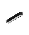 2m aluprofil SMART10 AC2/Z - Sort anodiseret, påbygning, LED skinne
