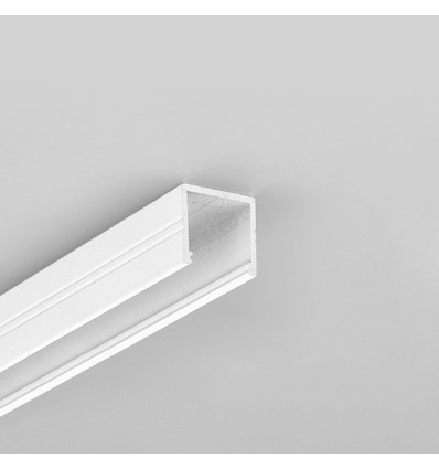 1m aluprofil SMART16 BC3/U4 - Hvid lakeret, påbygning, LED skinne