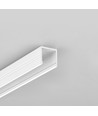 1m aluprofil SMART16 BC3/U4 - Hvid lakeret, påbygning, LED skinne