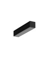 1m aluprofil SMART16 BC3/U4 - Sort anodiseret, påbygning, LED skinne