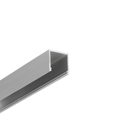 2m aluprofil SMART16 BC3/U4 - Anodiseret, påbygning, LED skinne