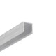 2m aluprofil SMART16 BC3/U4 - Ubehandlet aluminium, påbygning, LED skinne