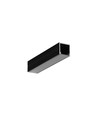 2m aluprofil SMART16 BC3/U4 - Sort anodiseret, påbygning, LED skinne