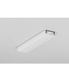 2m aluprofil SURFACE10 BC/UX - Hvid lakeret, påbygning, LED skinne