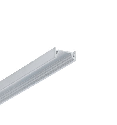 2m aluprofil SURFACE10.V2 BC/U - Ubehandlet aluminium, påbygning, LED skinne