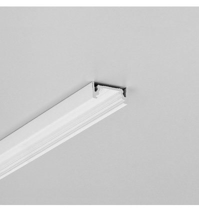 2m aluprofil SURFACE10.V2 BC/U - Hvid lakeret, påbygning, LED skinne