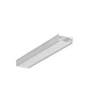 2m aluprofil SURFACE10.V2 BC/U - Ubehandlet aluminium, påbygning, LED skinne