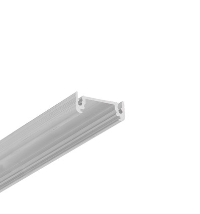 1m aluprofil SURFACE14 EE7F/TY - Ubehandlet aluminium, påbygning, LED skinne