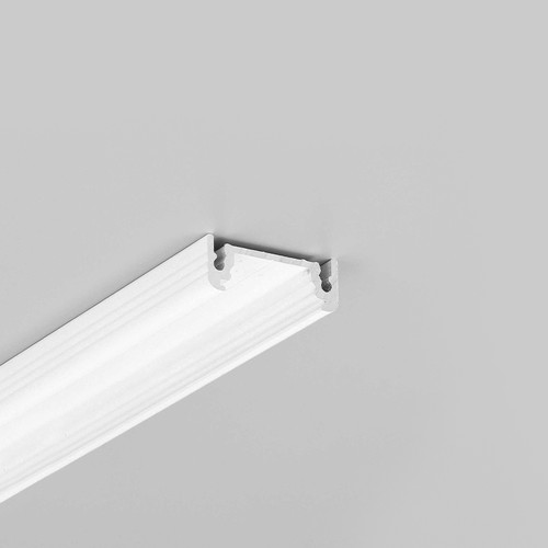 2m aluprofil SURFACE14 EE7F/TY - Hvid lakeret, påbygning, LED skinne