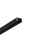 2m aluprofil UNI12 BCD/U - Sort anodiseret, påbygning, LED skinne