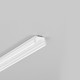 2m aluprofil UNI12 BCD/U - Hvid lakeret, påbygning, LED skinne