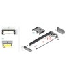 1m aluprofil WIDE24 G/W - Ubehandlet aluminium, påbygning, LED skinne
