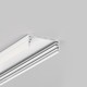 1m aluprofil WIDE24 G/W - Hvid lakeret, påbygning, LED skinne