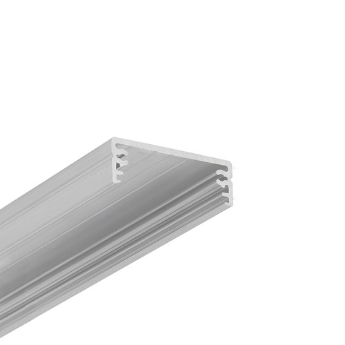 2m aluprofil WIDE24 G/W - Ubehandlet aluminium, påbygning, LED skinne