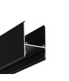 2m aluprofil COMBO30-01 ACDE-9 - Sort anodiseret, påbygning, LED skinne