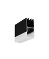 2m aluprofil COMBO30-01 ACDE-9 - Sort anodiseret, påbygning, LED skinne
