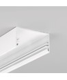 2m aluprofil LOWI C10 - Hvid lakeret, påbygning, LED skinne