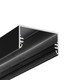 2m aluprofil LOWI C10 - Sort lakeret, påbygning, LED skinne