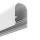 1m aluprofil NAMI23 CD-9 - Hvid lakeret, påbygning, LED skinne