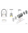 1m aluprofil NAMI23 CD-9 - Sort anodiseret, påbygning, LED skinne