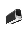 1m aluprofil NAMI23 CD-9 - Sort anodiseret, påbygning, LED skinne