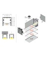 1m aluprofil PHIL53 C10 - Hvid lakeret, påbygning, LED skinne