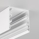 2m aluprofil PHIL53 C10 - Hvid lakeret, påbygning, LED skinne