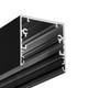 2m aluprofil PHIL53 C10 - Sort lakeret, påbygning, LED skinne