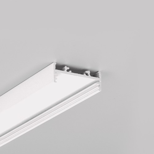1m aluprofil VARIO30-01 ACDE-9/TY - Hvid lakeret, påbygning, LED skinne