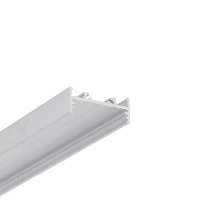 2m aluprofil VARIO30-01 ACDE-9/TY - Ubehandlet aluminium, påbygning, LED skinne