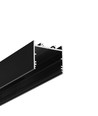 2m aluprofil VARIO30-02 ACDE-9/TY - Sort anodiseret, påbygning, LED skinne