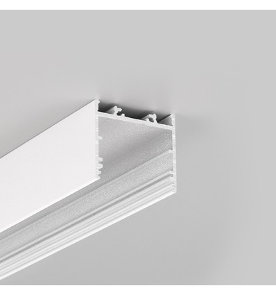 2m aluprofil VARIO30-02 ACDE-9/TY - Hvid lakeret, påbygning, LED skinne