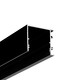1m aluprofil VARIO30-03 ACDE-9/TY - Sort anodiseret, påbygning, LED skinne