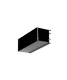 1m aluprofil VARIO30-03 ACDE-9/TY - Sort anodiseret, påbygning, LED skinne
