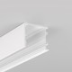1m aluprofil VARIO30-03 ACDE-9/TY - Hvid lakeret, påbygning, LED skinne