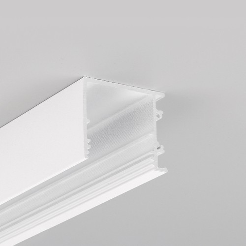 1m aluprofil VARIO30-03 ACDE-9/TY - Hvid lakeret, påbygning, LED skinne